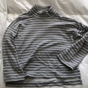 Madewell striped mock neck sweater